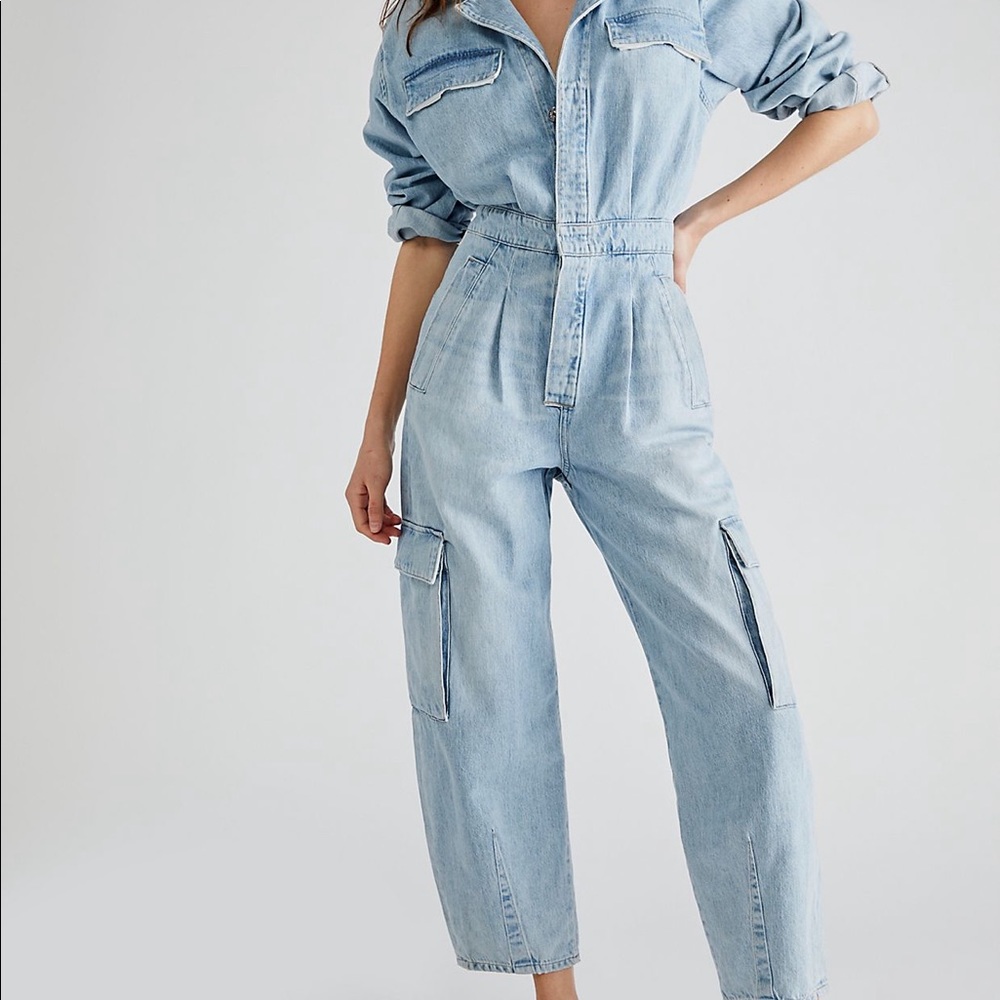 Citizens Of Humanity Light Blue Denim Jumpsuit